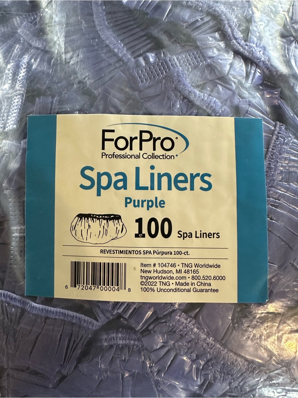 Purple Spa Liners - 100 Count